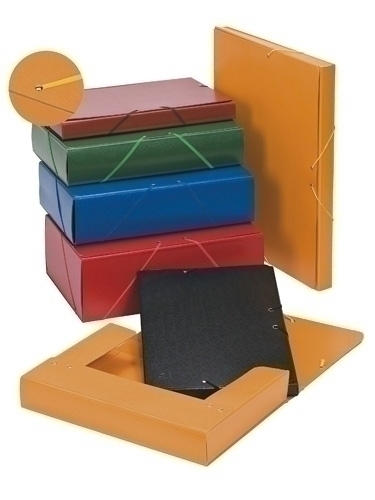 CARCHIVO - CARPETA de PROYECTOS CARTON PINTADO A4 GOMAS 9 cm CUERO (Ref.379BM29)