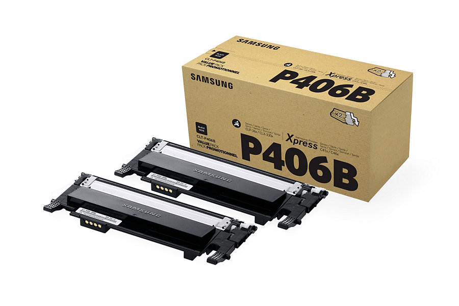 SAMSUNG - Pack DE 2 TONER NEGRO CLT-K406S 1.500 PGS (TOTAL: 3.000 PGS) (Ref.CLT-P406B/ELS)