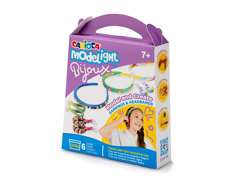 CARIOCA - PASTA DE MODELAR MODELIGHT BIJOUX PENDIENTES Y TURBANTES (Ref.43329)