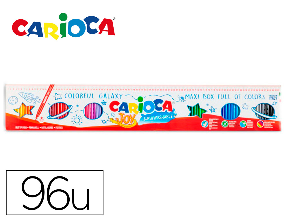 CARIOCA - ROTULADOR JOY METRO CAJA DE 96 UNIDADES COLORES SURTIDOS (Ref.41019)