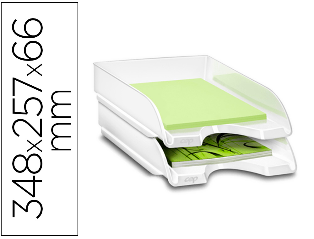 CEP - BANDEJA DE SOBREMESA PROTECT ANTIBACTERIANA PLASTICO COLOR BLANCO 348X257X66 MM (Ref.1020090021)
