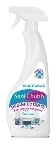 CHUBB - LIMPIADOR MULTIUSOS SANI DESINFECTANTE BACTERICIDA 750 ML. (Ref.6323)