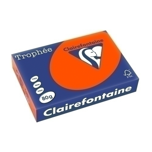 CLAIREFONTAINE - PAPEL COLOR A4 TROPHEE 80g 500h RJ.CARDE (Ref.1873C)