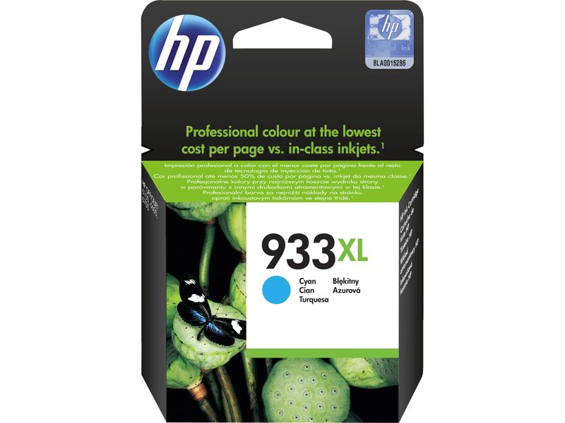 HP ( HEWLETT PACKARD ) - Cartuchos ORIGINALES Inyección De Tinta 933XL Cyan (Ref.CN054AE#BGY)