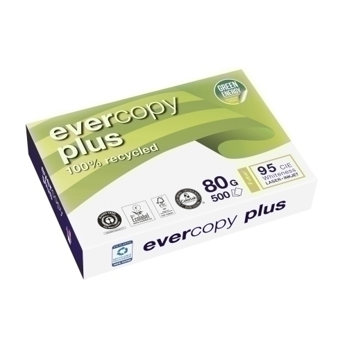 CLAIREFONTAINE - PAPEL RECICLADO A4 EVERCOPY PLUS 80g 500h (Ref.50048SC)