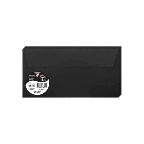 CLAIREFONTAINE - SOBRE 110x220 NEGRO P/20 (Ref.5835C)
