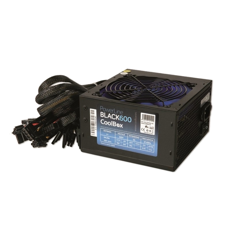 COOLBOX - fuente alimentación Powerline 600 PFC ATX (Ref.COO-FAPW600-BK)