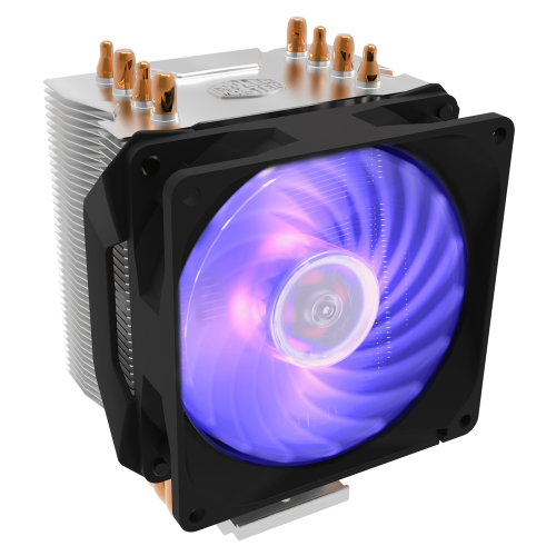 COOLER MASTER - Hyper H410R RGB Procesador Enfriador 9,2 cm Negro, Plata (Ref.RR-H410-20PC-R1)