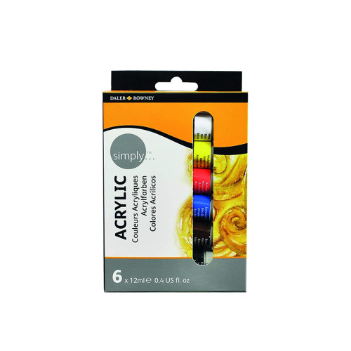 DALER ROWNEY - SET PINTURA ACRÍLICA 6X12ML SIMPLY (Ref.D126500006)