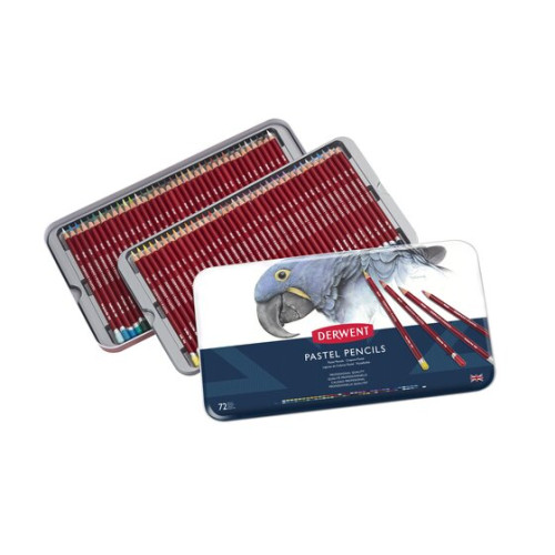 DERWENT - CAJA METÁLICA DE 72 LÁPICES PASTEL (Ref.32996)