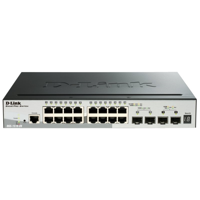 D-LINK - Switch L2 16xGb 2xSFP+ 2x10Gb (Ref.DGS-1510-20/E)