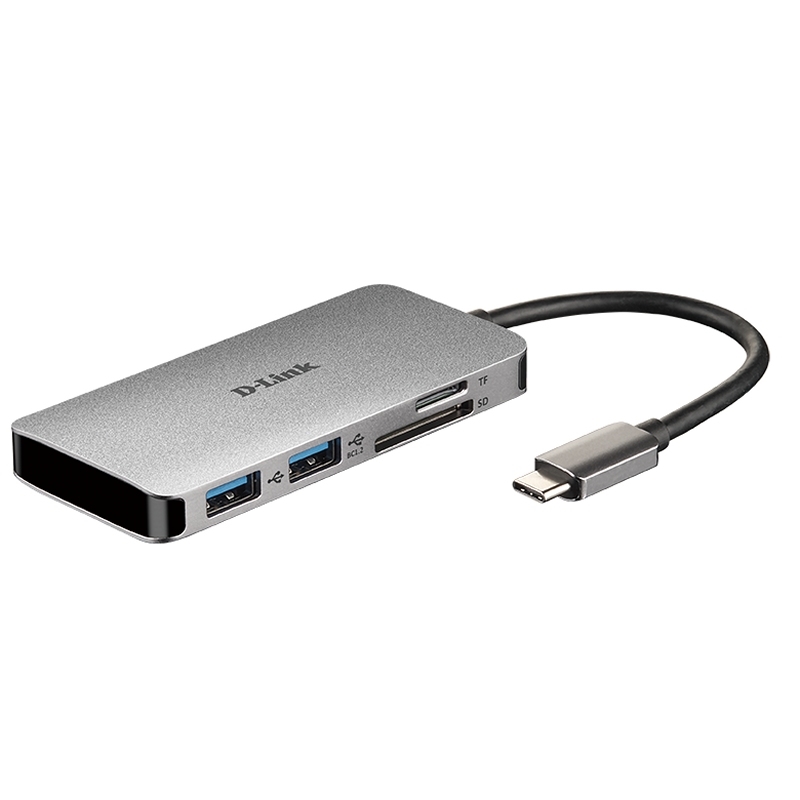 D-LINK - Hub USB-C 6 en 1 HDMI/CardRead (Ref.DUB-M610)