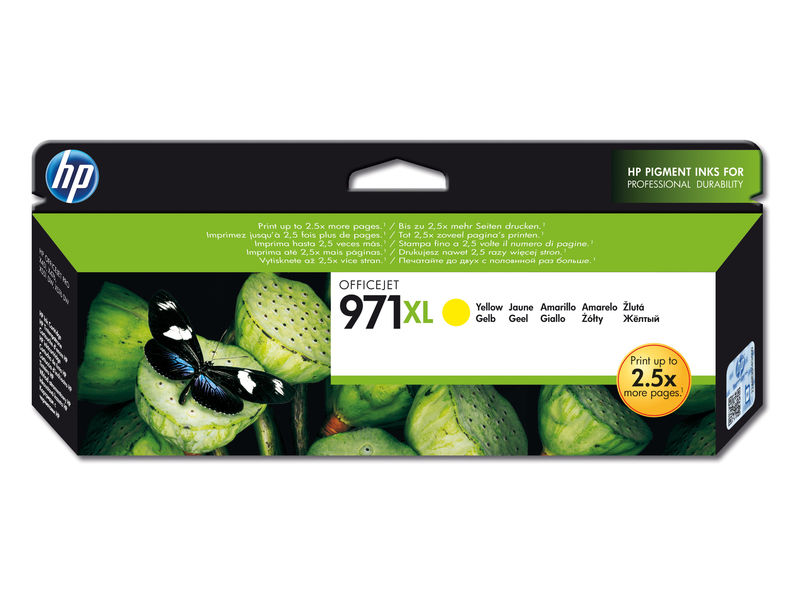 HP ( HEWLETT PACKARD ) - Cartuchos ORIGINALES Inyección De Tinta 971XL Amarillo (Ref.CN628AE)