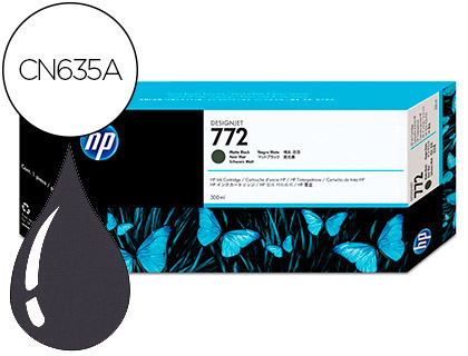 HP ( HEWLETT PACKARD ) - Cartuchos ORIGINALES Inyección De Tinta 772 Negro (Ref.CN635A)