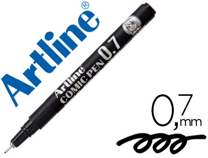 ARTLINE - ROTULADOR CALIBRADO MICROMETRICO NEGRO COMIC PEN EK-287 PUNTA POLIACETAL 0,7 MM RESISTENTE AL AGUA (Ref.EK-287 NE)