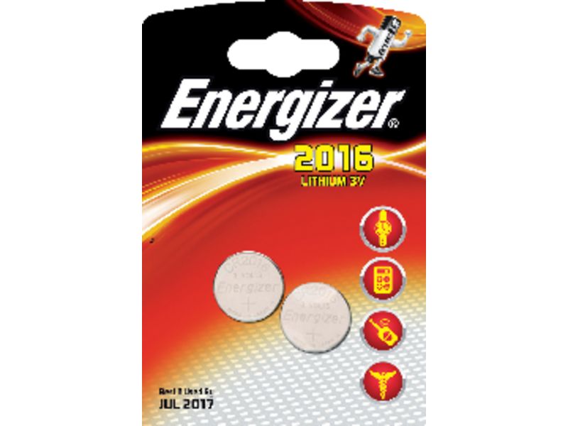 ENERGIZER - Pilas Botón Pack 2 ud. CR2016 (Ref.626986)