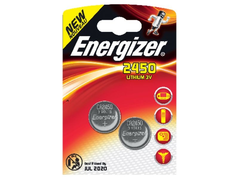 ENERGIZER - Pila botón blister 2ud CR2450/C 3V (Ref.638179)