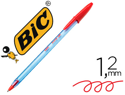 BIC - Boligrafo Cristal Soft Rojo Bola 1.2 mm Tinta Easy glide (Ref.918520)