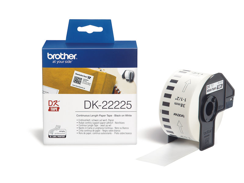 BROTHER - Cinta continua 38mm 30,48 m Blanca (Ref.DK22225)