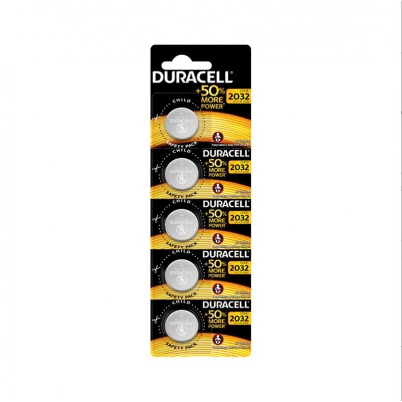 DURACELL - Pila Boton Litio CR2032 3V BLISTER*5 (Ref.DRB20325)