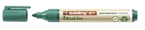 EDDING - MARCADOR PERMANENTE 21 ECOLINE CONICO VERDE (Ref.21004)