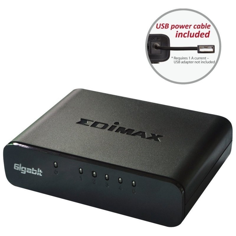 EDIMAX - Switch 5xGB Mini USB (Ref.ES-5500G V3)