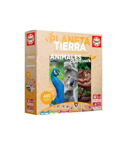 EDUCA BORRÁS - JUEGO PLANETA TIERRA - ANIMALES CAMPEONES EDUCA BORRAS (Ref.18708)