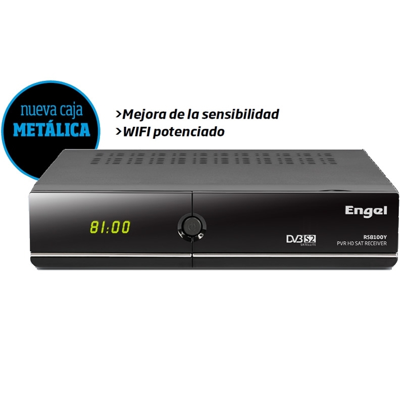 ENGEL - RECEPTOR SATELITE TV HD PVR WIFI ETHERNET MP3 JPEG LECTOR TARJETAS HDMI 1.3 ENTRADA 2XUSB (Ref.RS8100Y)
