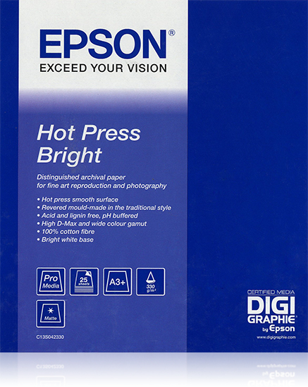 EPSON - GF Papel Artístico Hot Press Bright A2 (Ref.C13S042332)