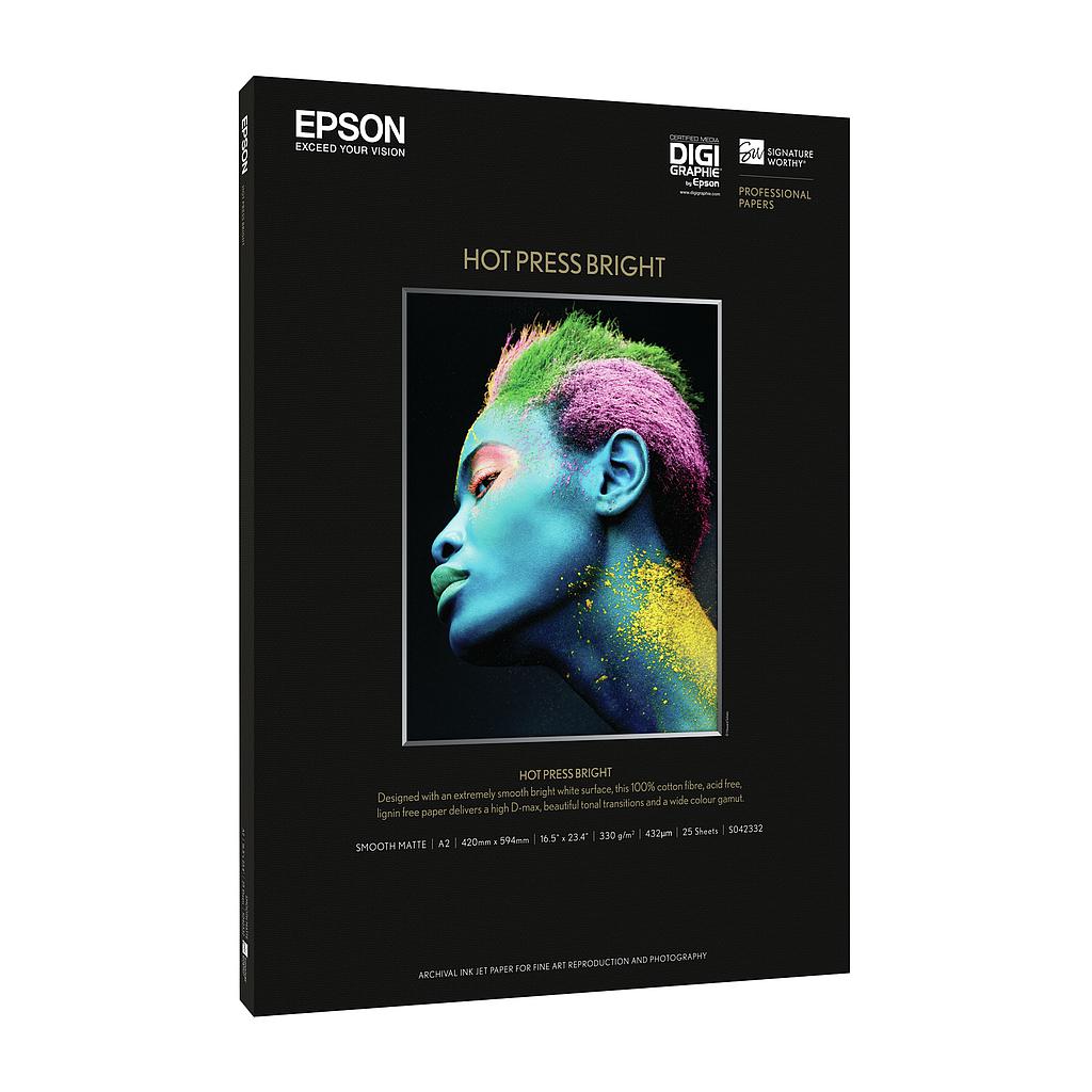EPSON - GF Papel Artístico Hot Press Bright A3+ (Ref.C13S042330)