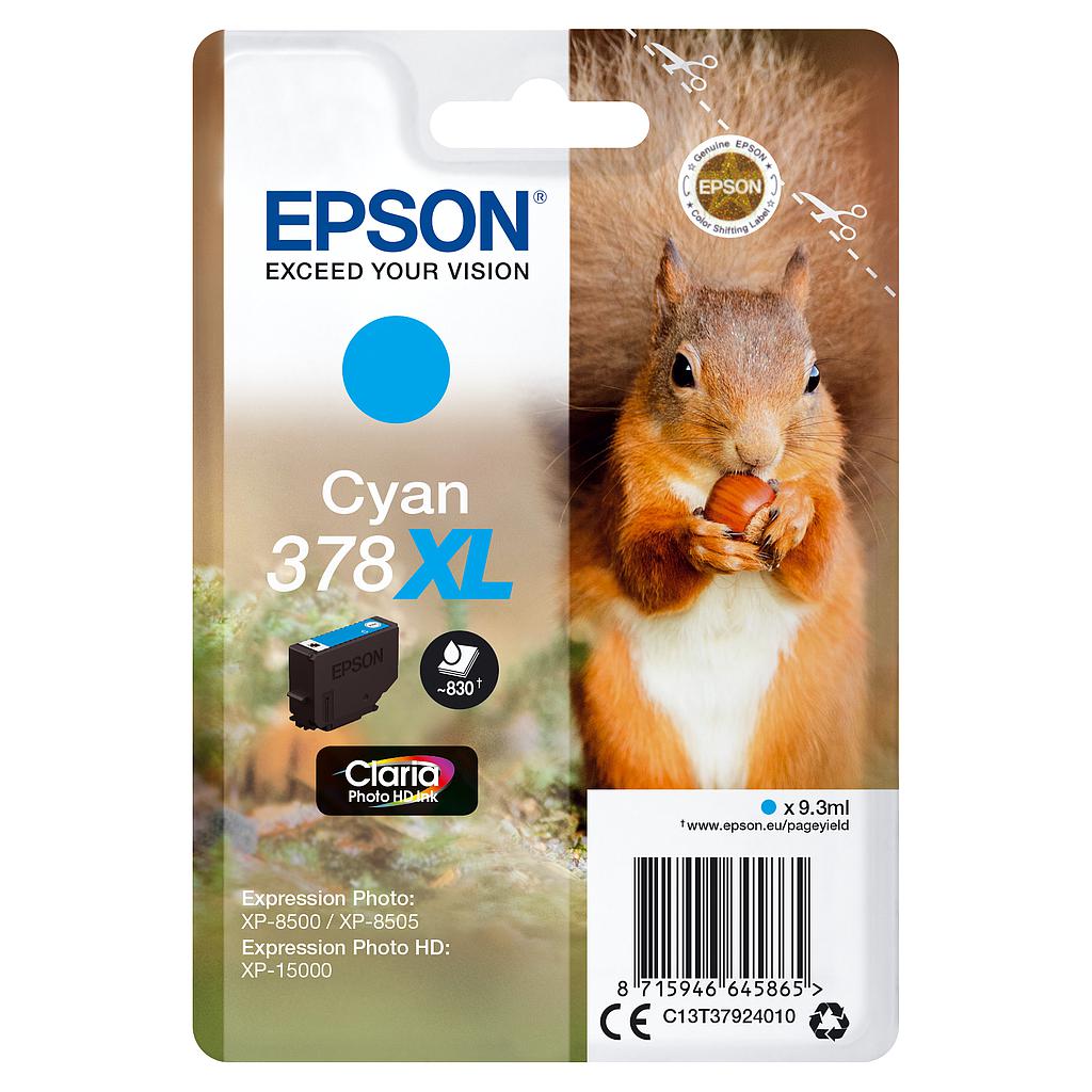 EPSON - Singlepack Cyan 378XL Claria Photo HD Ink con RF (Ref.C13T37924020)