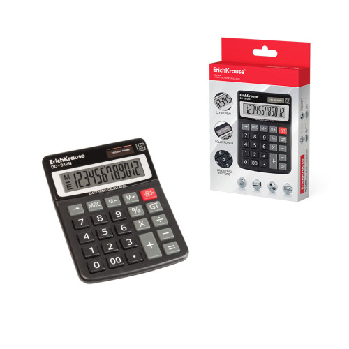 ERICH KRAUSE - CALCULADORA ELECTRÓNICA DE SOBREMESA DE 12 DÍGITOS DC-312N (Ref.50312)