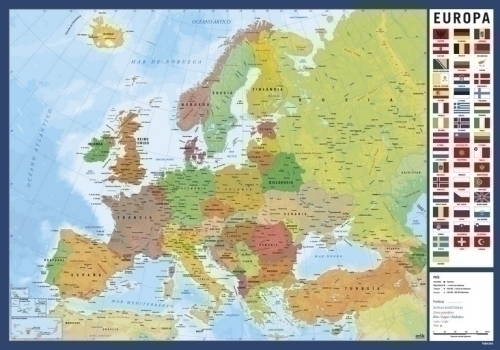ERIK - VADE SOBREMESA ESCOLAR 35x49 MAPA DE EUROPA (Ref.TSEH294)