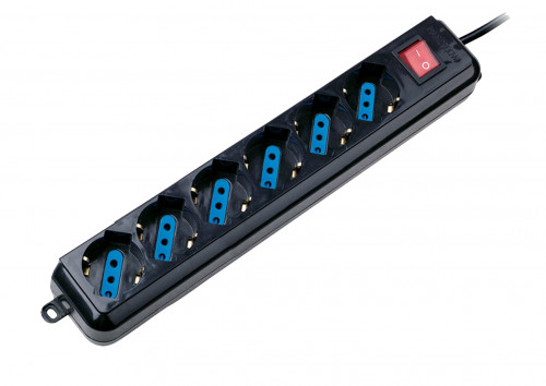 EWENT - Eminent EM3925 base múltiple 1,5 m 6 salidas AC Negro (Ref.EW3925)