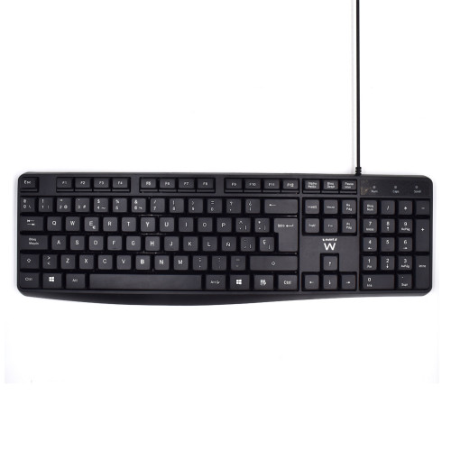 EWENT - teclado USB QWERTY Español Negro (Ref.EW3001)