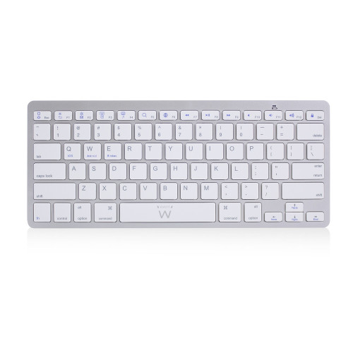 EWENT - teclado Bluetooth QWERTY Español Plata, Blanco (Ref.EW3161)