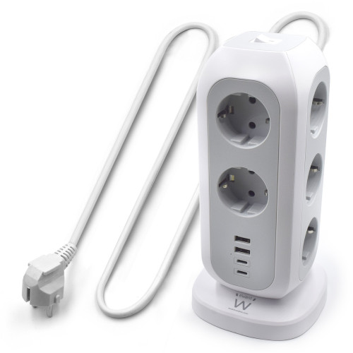 EWENT - base múltiple 2 m 11 salidas AC Interior Blanco (Ref.EW3861)