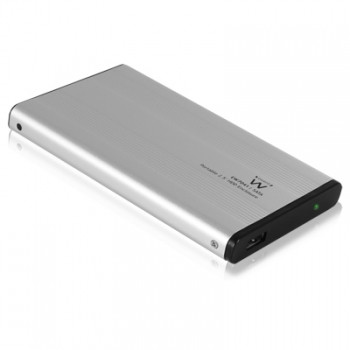 EWENT - caja para disco duro externo Aluminio, Negro 2.5&quot; USB con suministro de corriente (Ref.EW7041)