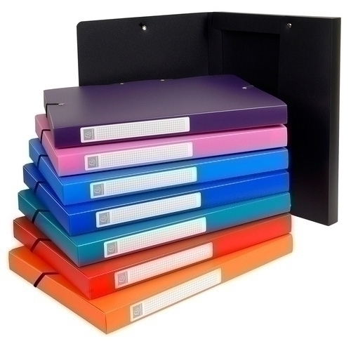 EXACOMPTA - CARPETA de PROYECTOS EXABOX PP LISO OPACO A4 GOMAS 2,5 cm SURTIDO (8 col.) (Ref.5960E)