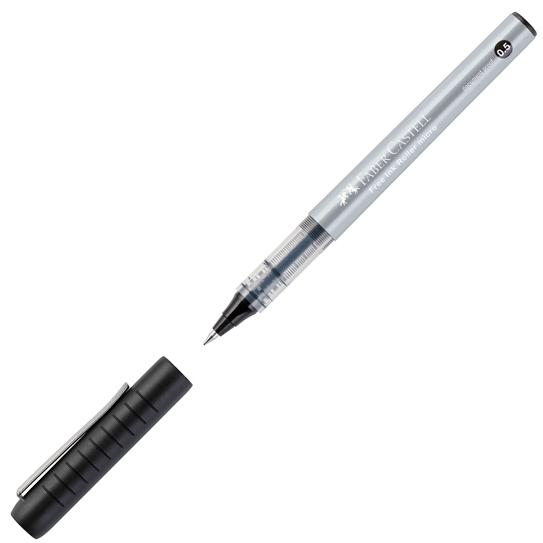 FABER CASTELL - BOLÍGRAFO ROLLER FREE INK 0,5MM NEGRO -12U- (Ref.348502)