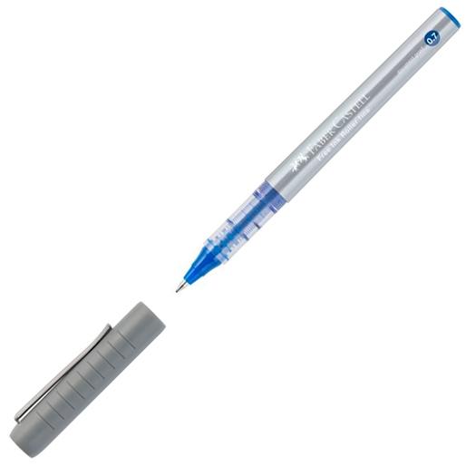 FABER CASTELL - BOLÍGRAFO ROLLER FREE INK 0,7MM AZUL -12U- (Ref.348151)