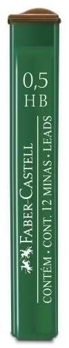 FABER CASTELL - MINAS POLYMER 0,5 - HB (TUBO de 12) (Ref.521500/OFE9125HB)