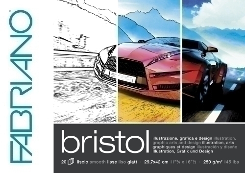 FABRIANO - BLOCK DIB. BRISTOL (enc) A3 20h (Ref.F19002942)