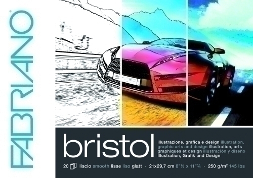 FABRIANO - BLOCK DIB. BRISTOL (enc) A4 20h (Ref.F19002129)
