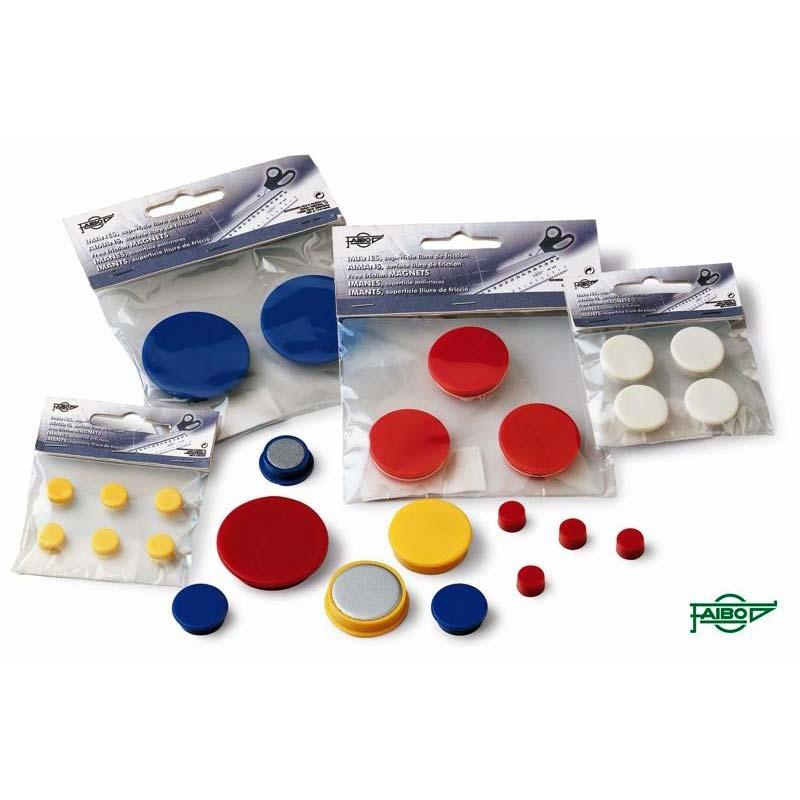 FAIBO - IMAN REDONDO PARA PIZARRA MAGNETICA 30MM AZUL NEGRO DE 20 UNIDADES (Ref.56-30-02)