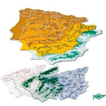 FAIBO - MAPA DE ESPAÑA PLANTILLA GRANDE JUEGO DE 3U SURTIDOS (Ref.250G)
