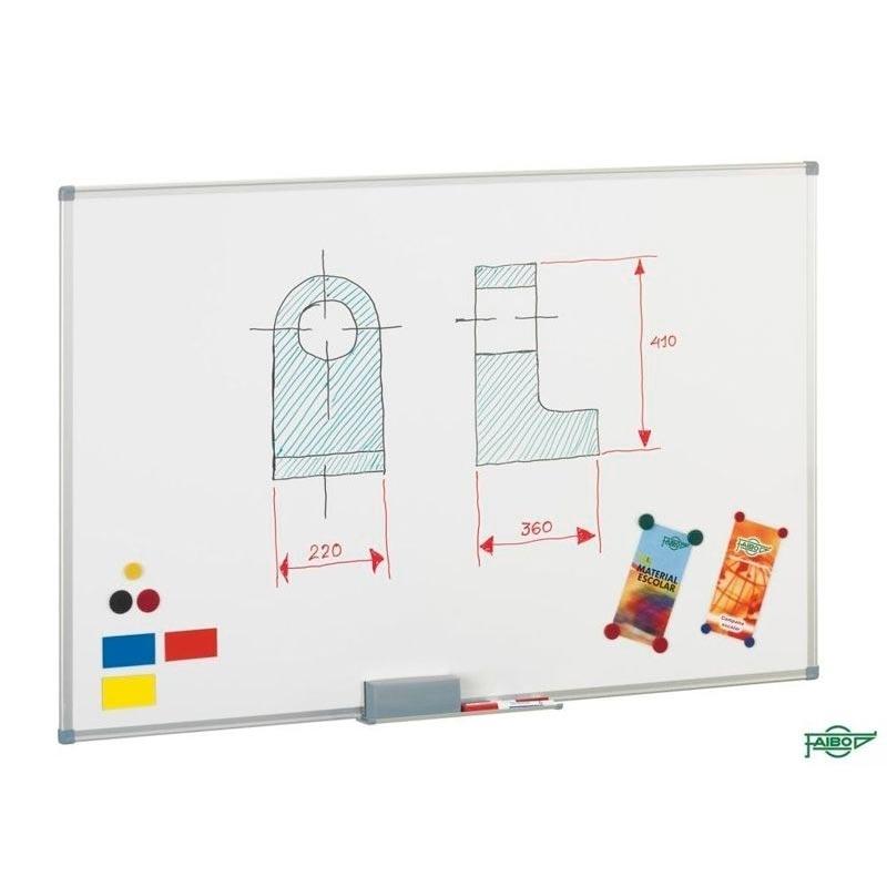 FAIBO - PIZARRA BLANCA METÁLICA MARCO DE ALUMINIO 90X120CM LACADO BLANCO (Ref.840-11)