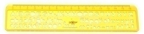 FAIBO - PLANTILLA ESCOLAR de ROTULACION 6mm (Ref.260-6)