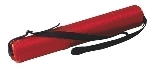 FAIBO - PORTAPLANOS PLASTICO 6,5 cm EXTENSIBLE (40-75 cm) con BANDOLERA ROJO (Ref.755B-03)