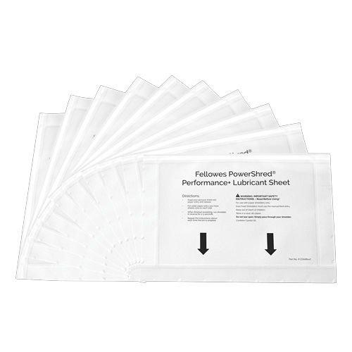 FELLOWES - HOJAS LUBRICANTES PARA DESTRUCTORA PACK DE 10 (Ref.4025601)
